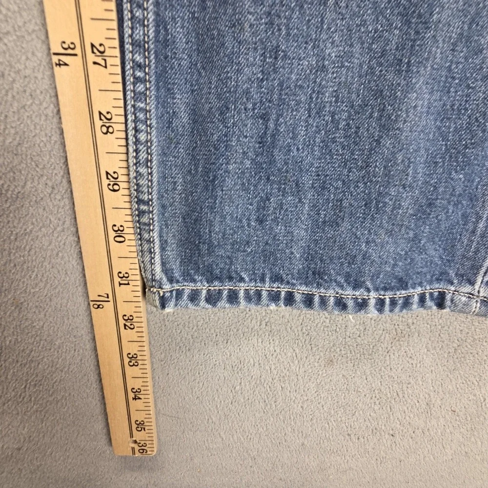 Diesel Jeans Mens 33x32 Blue Larkee Regular Straight Distressed Button Fly 008B4